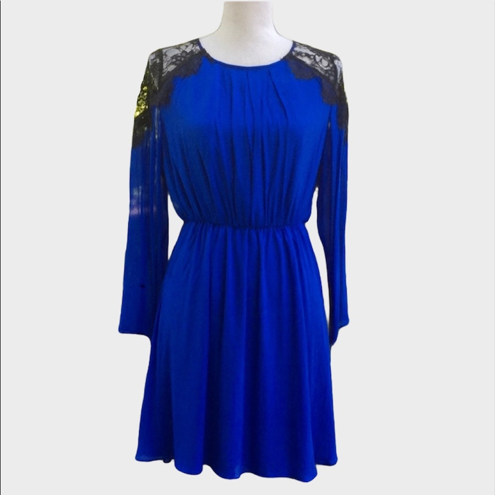 Alice + Olivia Cobalt Silk Dress